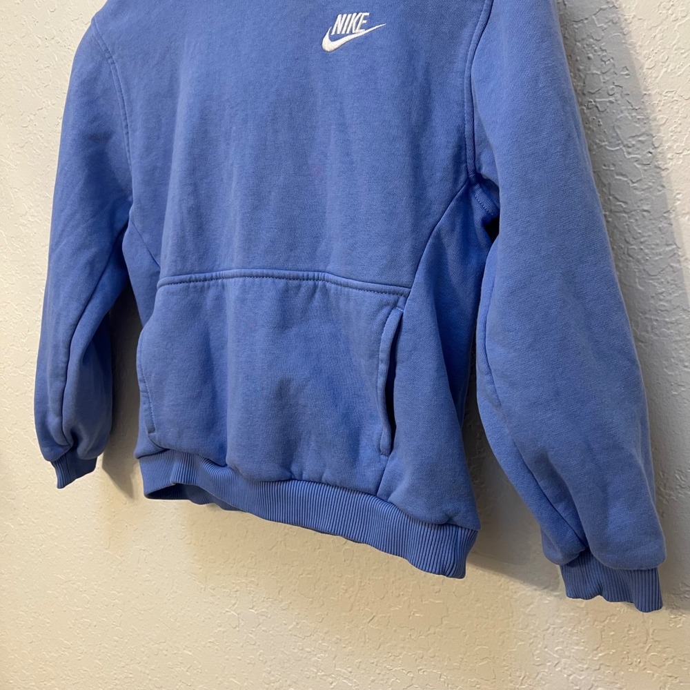 Nike Sportswear Big Kids Fleece Hoodie Blue Futura Logo Pullover Size Medium - Picture 4 of 7